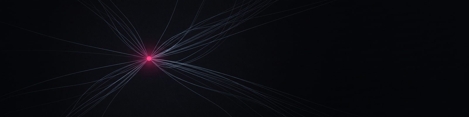 Fine luminous filaments converging on a single magenta node, standing for the Sri Lankan market.